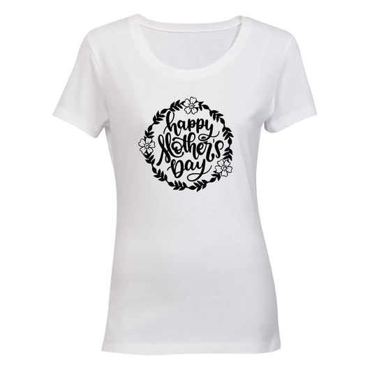 Happy Mother s Day - Wreath - Ladies - T-Shirt - BuyAbility South Africa