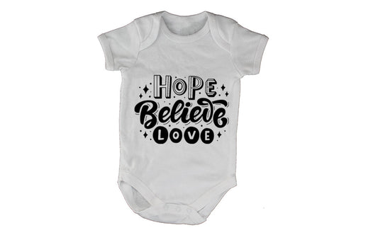 Hope. Believe. Love - Baby Grow - BuyAbility South Africa
