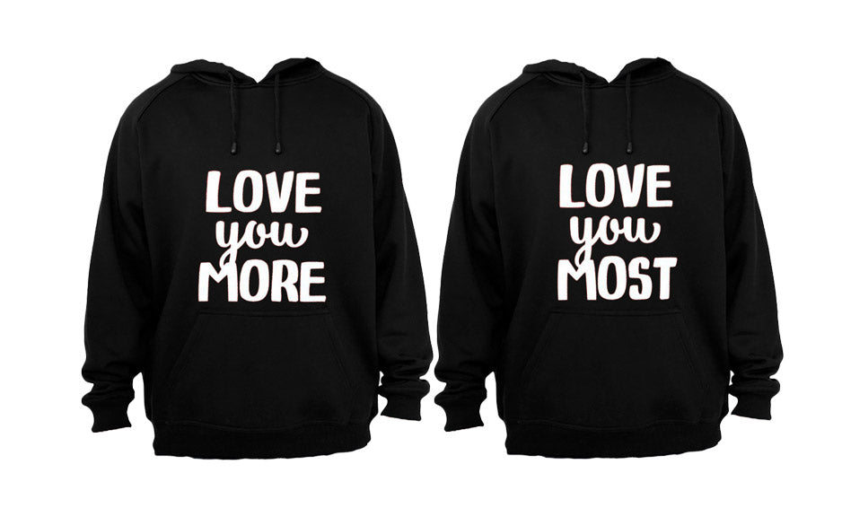 Love you More, Love you Most - Couples Hoodies (1 Set) - BuyAbility South Africa