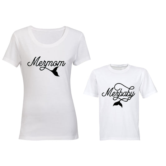 Mermom & Merbaby Mermaids - Family Tees - Mom | Young Child - BuyAbility South Africa