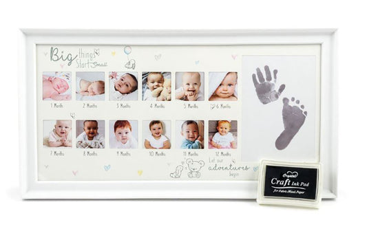 Monthly Milestone Baby Frame with Hand & Foot