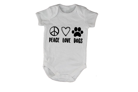 Peace. Love. Dogs - Baby Grow - BuyAbility South Africa