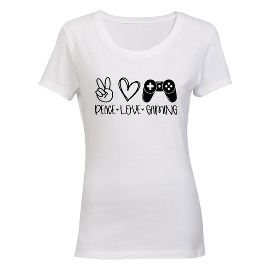 Peace. Love. Gaming - Ladies - T-Shirt - BuyAbility South Africa