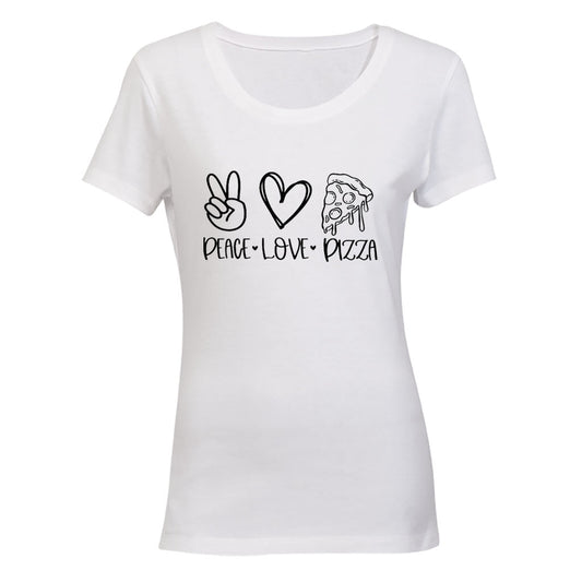 Peace. Love. Pizza - Ladies - T-Shirt - BuyAbility South Africa