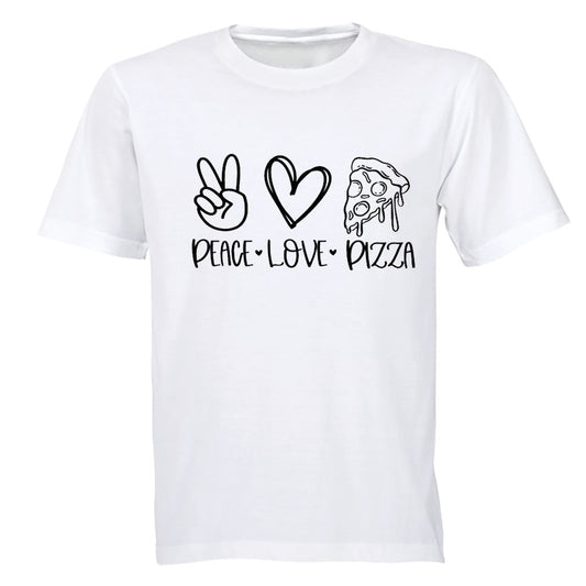 Peace. Love. Pizza - Adults - T-Shirt - BuyAbility South Africa