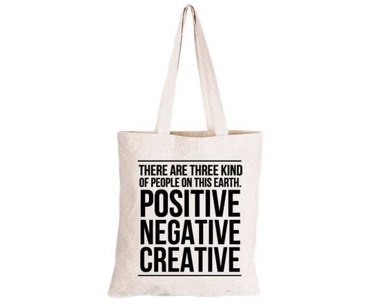 Positive. Negative. Creative - Eco-Cotton Natural Fibre Bag - BuyAbility South Africa