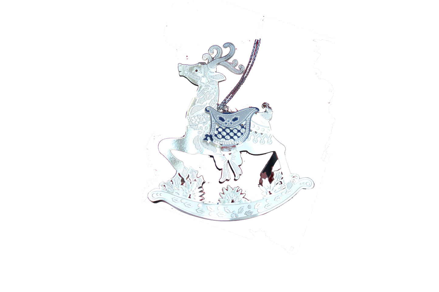 Handmade Silver Rocking Horse Christmas Tree Decoration - BuyAbility