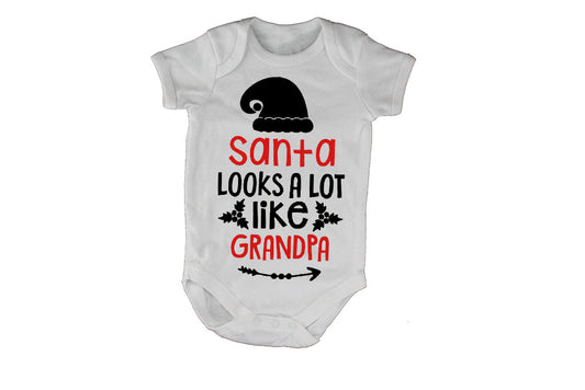Santa Looks A Lot Like GRANDPA - Christmas - Baby Grow - BuyAbility South Africa