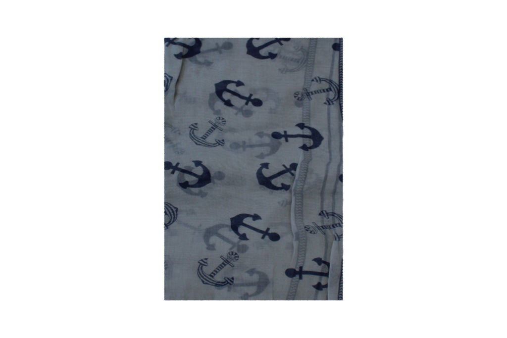 Scarf Print - Anchor - Beige - BuyAbility South Africa