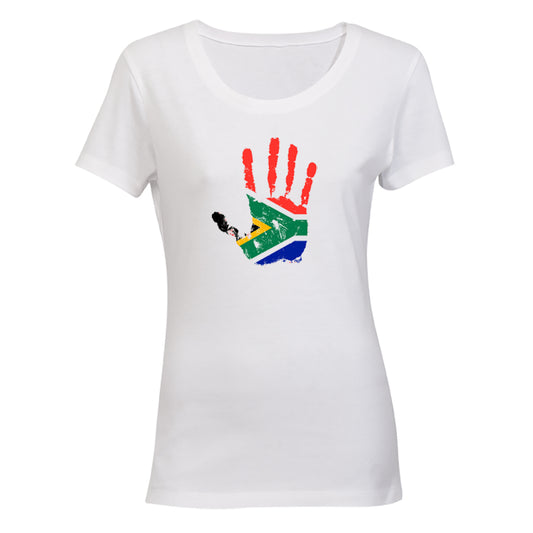 South Africa - Hand Print - Ladies - T-Shirt - BuyAbility South Africa