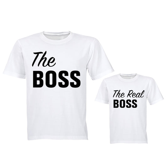 The Boss & The REAL Boss - Family Tees - Dad | Young Child - BuyAbility South Africa