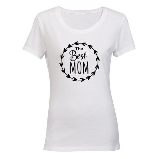The Best Mom - Wreath - Ladies - T-Shirt - BuyAbility South Africa