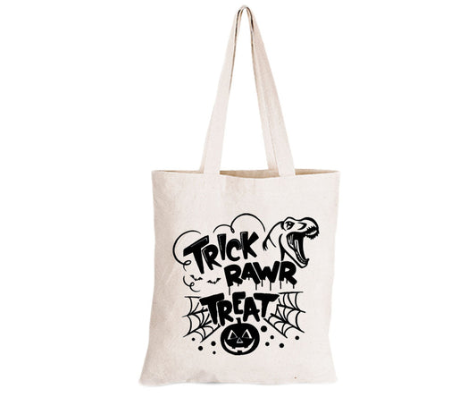 Trick RAWR Treat - Dino - Halloween - Eco-Cotton Trick or Treat Bag - BuyAbility South Africa