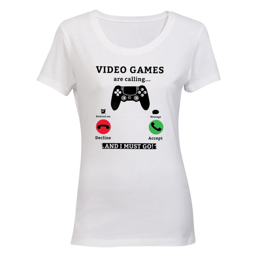 Video Games are Calling - Ladies - T-Shirt - BuyAbility South Africa