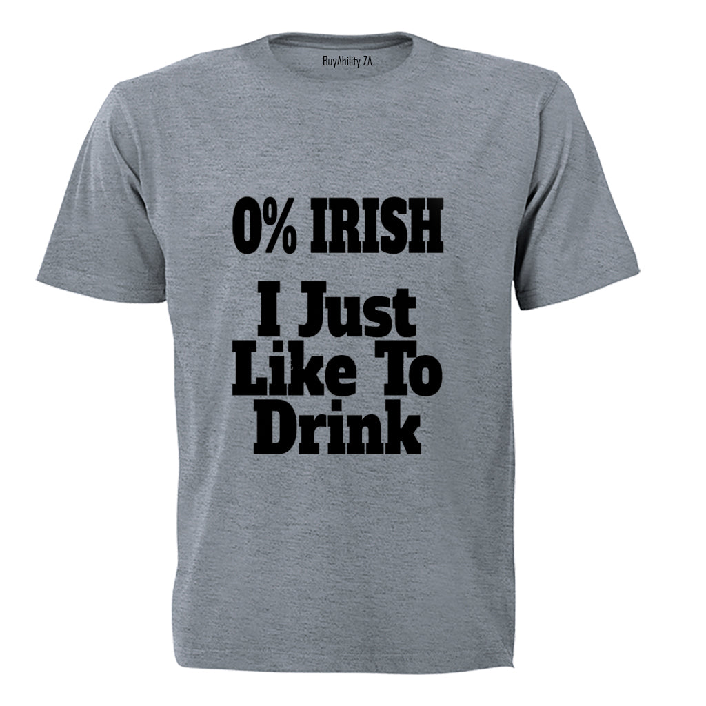 0% Irish - St. Patricks - Adults - T-Shirt