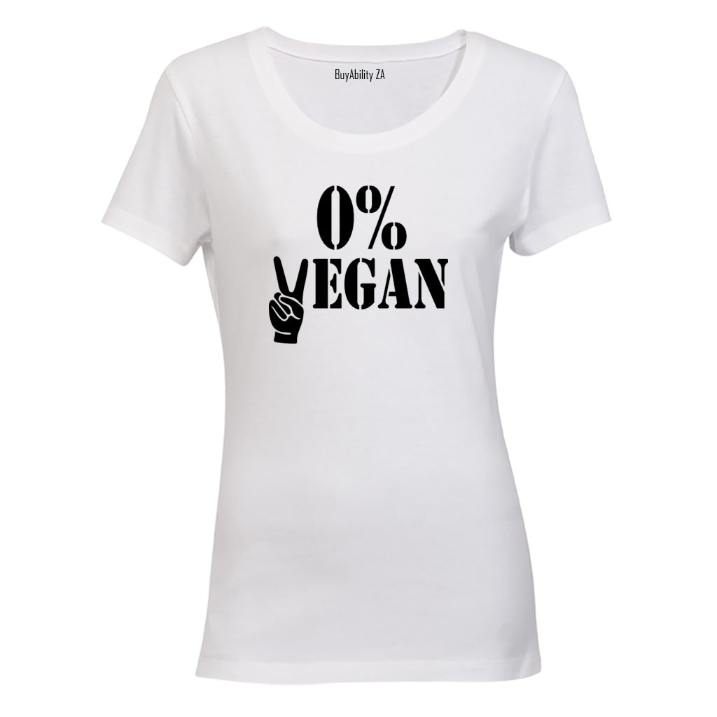 0% Vegan - Ladies - T-Shirt - BuyAbility