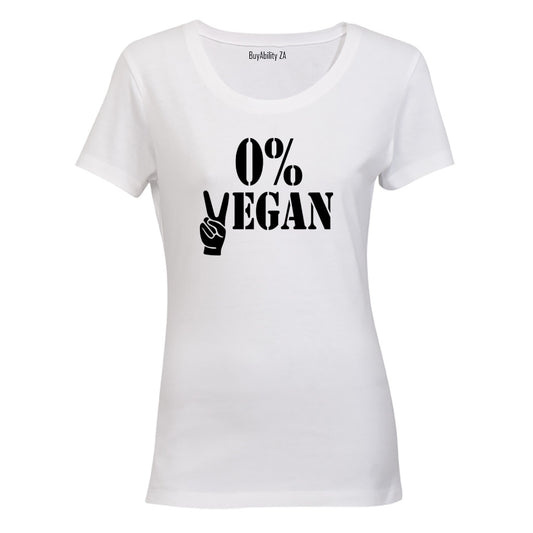 0% Vegan - Ladies - T-Shirt - BuyAbility