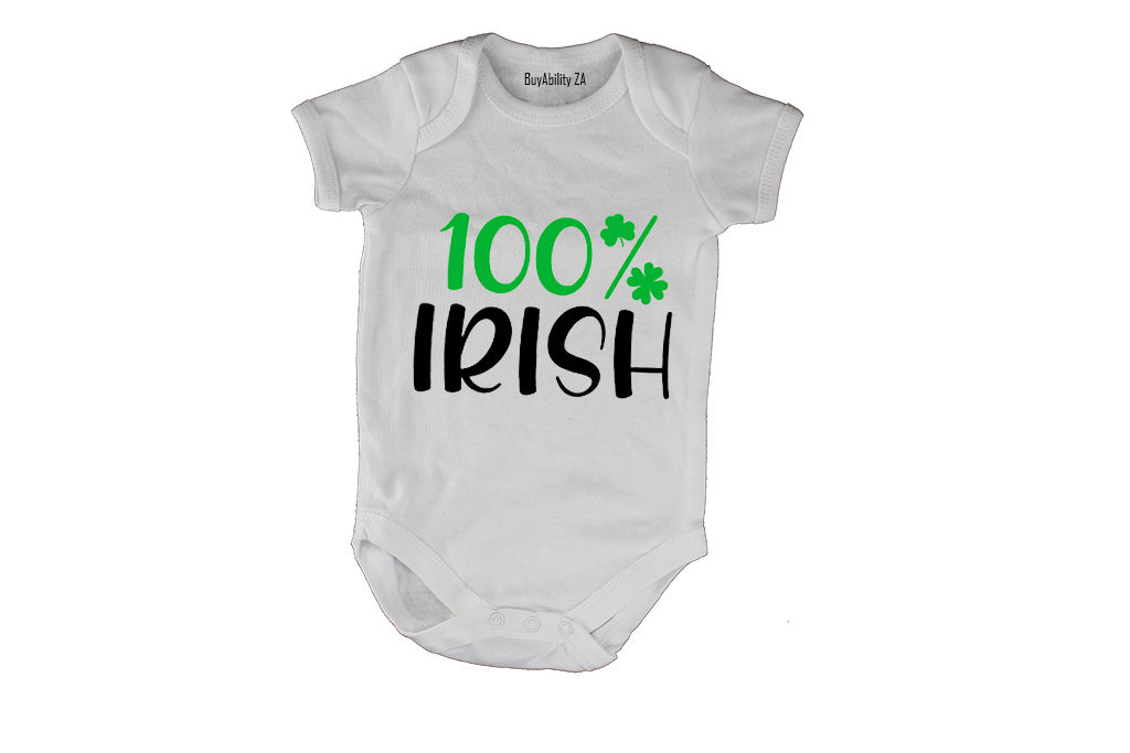 100% Irish - St. Patricks - Baby Grow