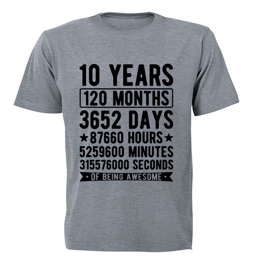 10 Years of Being Awesome - Kids T-Shirt - BuyAbility South Africa