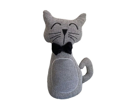 Bow Tie Cat - Fabric Doorstop