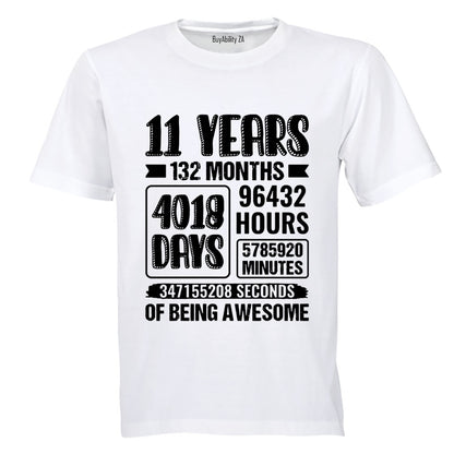 11 Years of Being Awesome - Kids T-Shirt