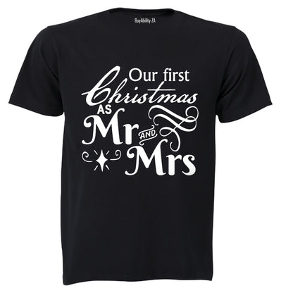 1st Christmas - Mr & Mrs - Adults - T-Shirt
