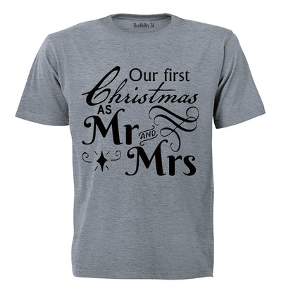 1st Christmas - Mr & Mrs - Adults - T-Shirt