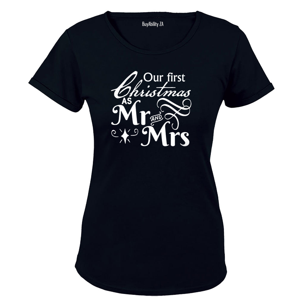 1st Christmas - Mr & Mrs - Ladies - T-Shirt