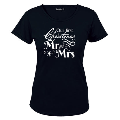 1st Christmas - Mr & Mrs - Ladies - T-Shirt