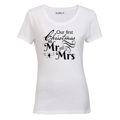 1st Christmas - Mr & Mrs - Ladies - T-Shirt