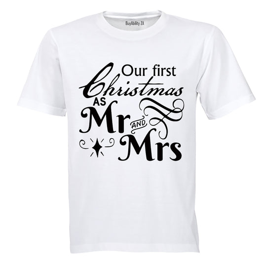 1st Christmas - Mr & Mrs - Adults - T-Shirt