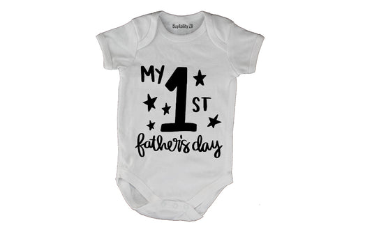 1st Father's Day - STARS - Baby Grow