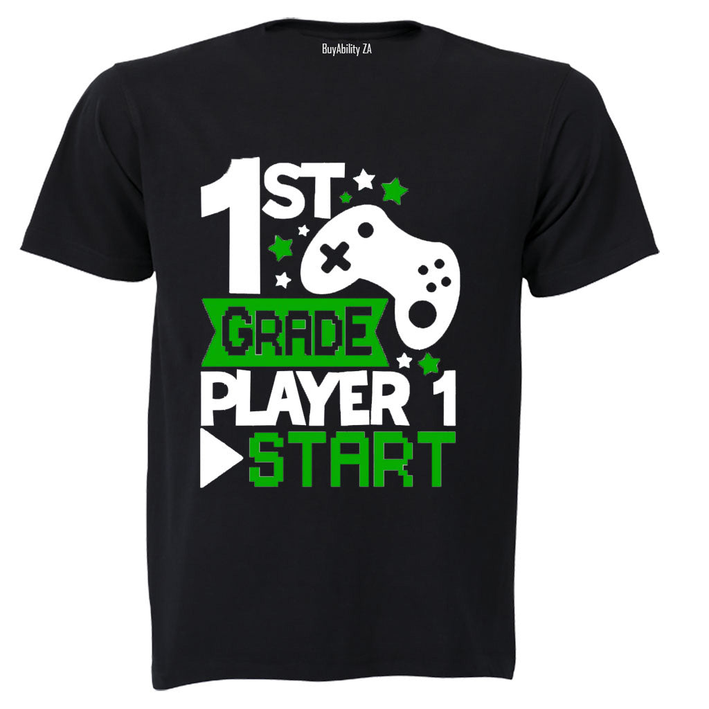 1st Grade - Player 1 Start - Kids T-Shirt
