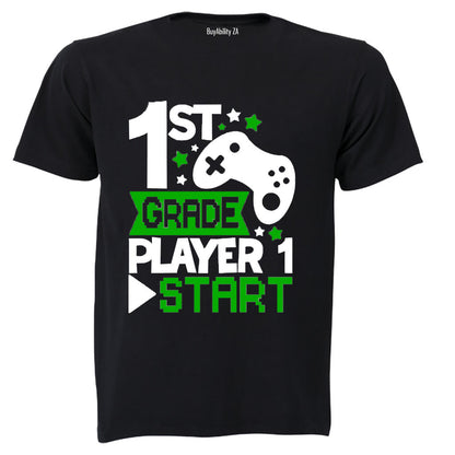 1st Grade - Player 1 Start - Kids T-Shirt