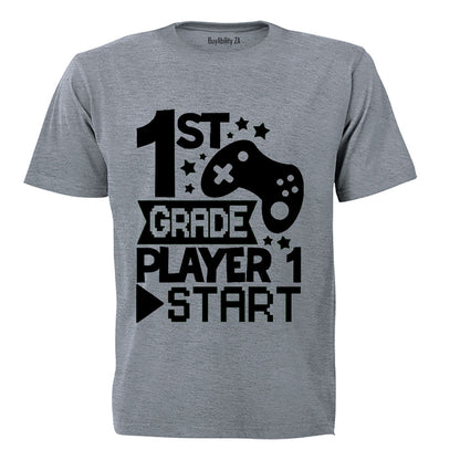 1st Grade - Player 1 Start - Kids T-Shirt
