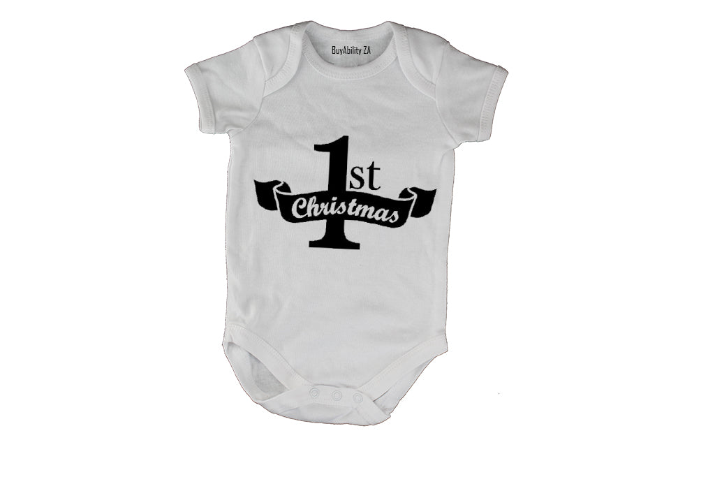 1St Christmas - Banner - Baby Grow