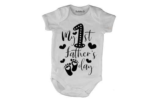 1st Father's Day - FEET - Baby Grow
