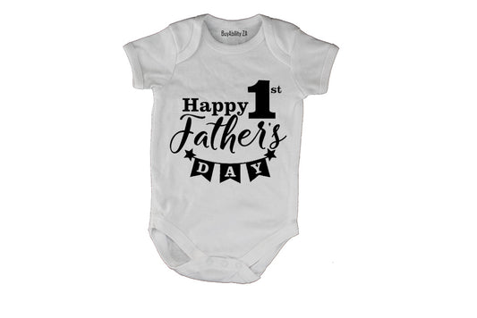 1st Fathers Day - Banner - Baby Grow