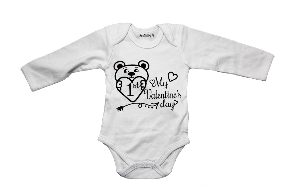 1st Valentines Day - Teddy - Baby Grow