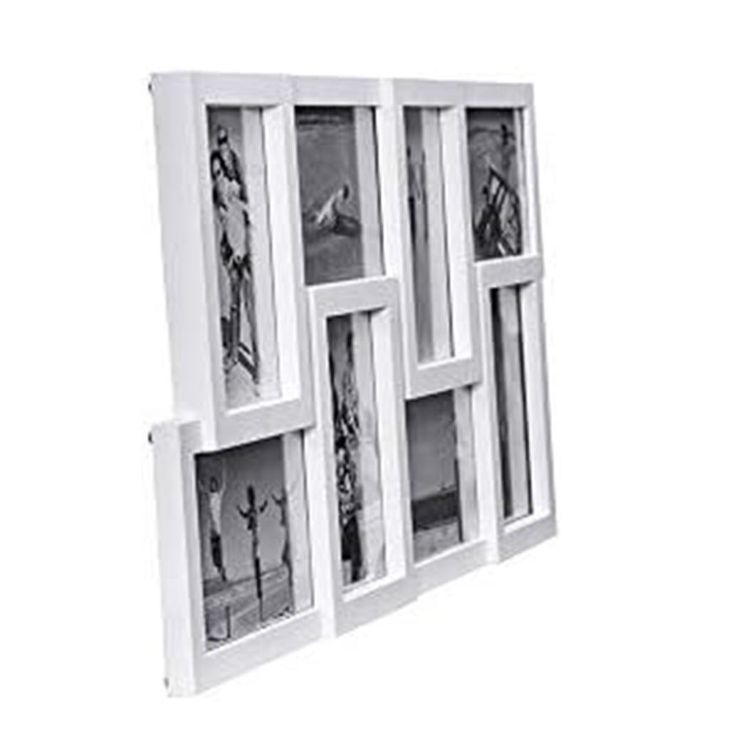 Large White Collage Photo Frame - 8 Photos