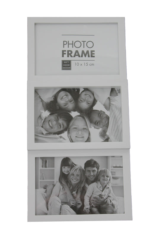 3D Design - 3 Photo White Frame