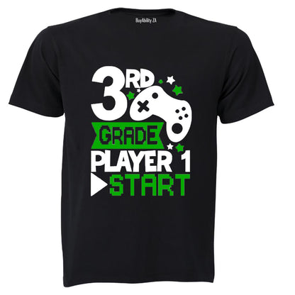 3rd Grade - Player 1 Start - Kids T-Shirt