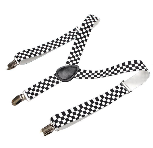 Checkered Pattern Suspenders