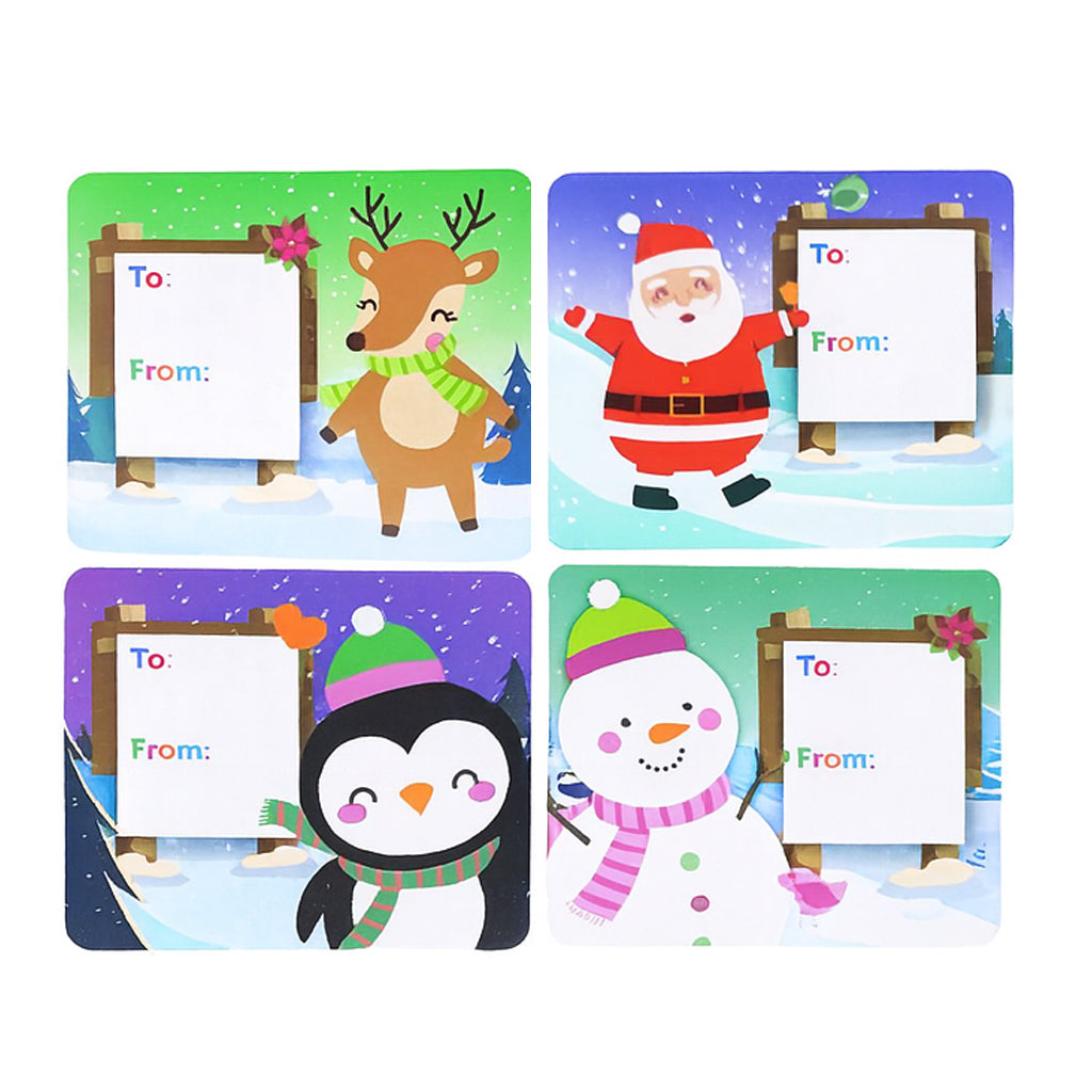 Christmas Gift Tag Stickers Roll - 60PC