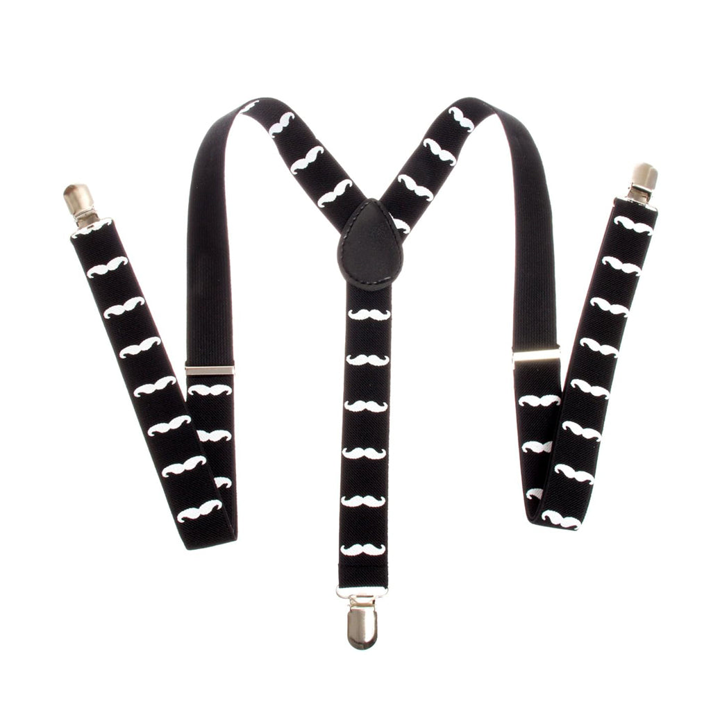 Mustache Pattern Suspenders
