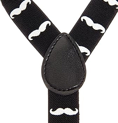 Mustache Pattern Suspenders
