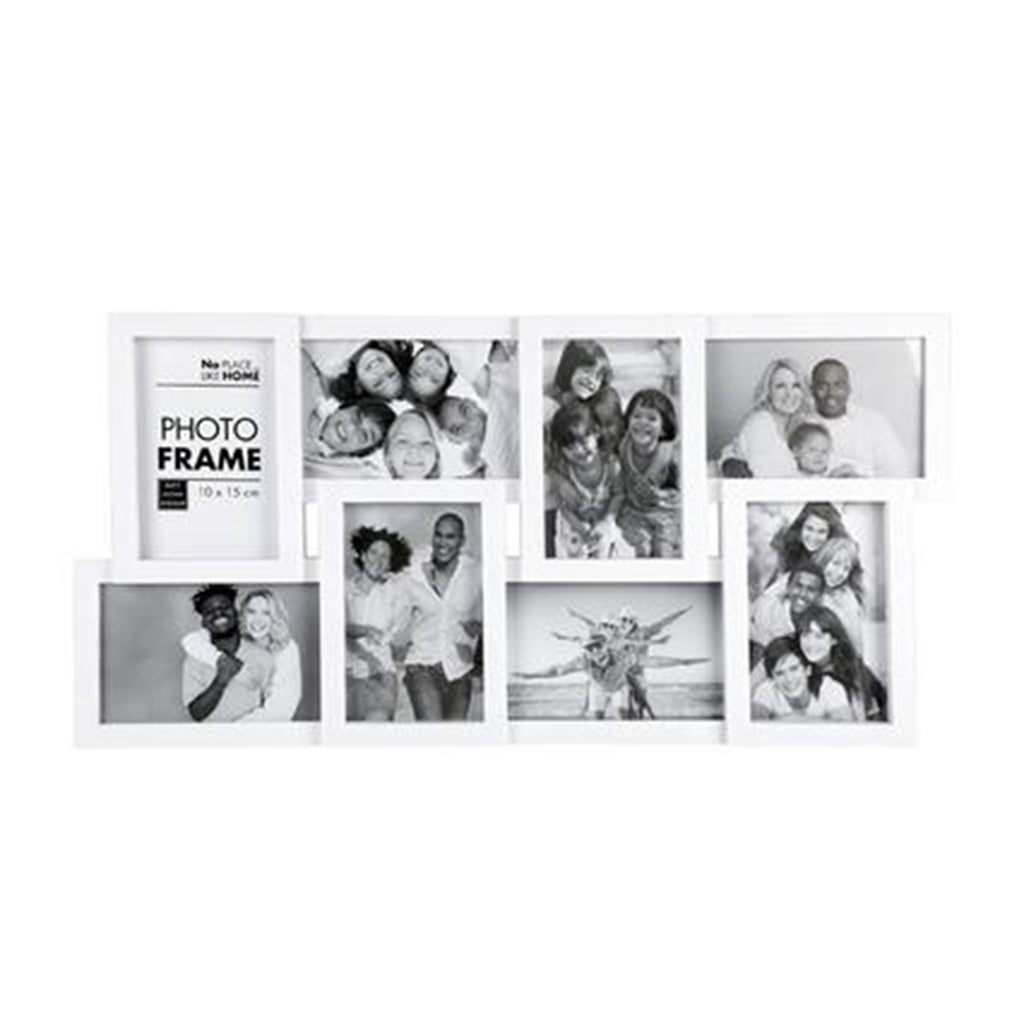 Large White Collage Photo Frame - 8 Photos