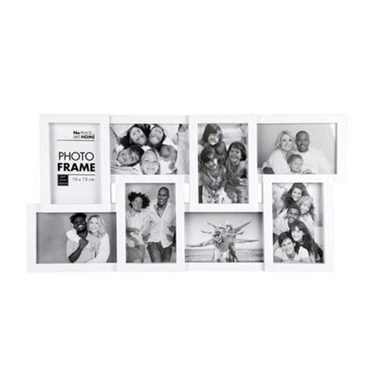 Large White Collage Photo Frame - 8 Photos