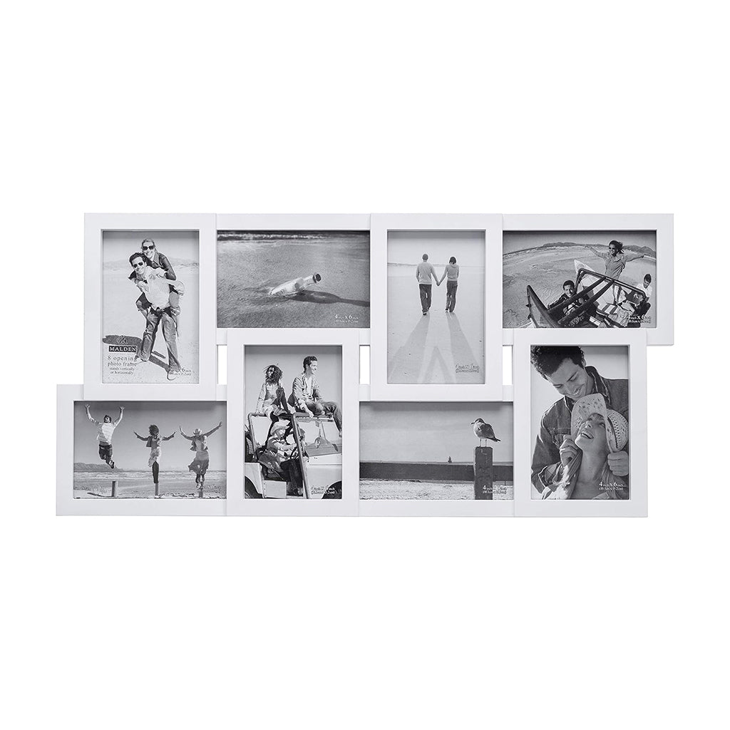 Large White Collage Photo Frame - 8 Photos