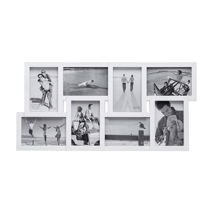 Large White Collage Photo Frame - 8 Photos